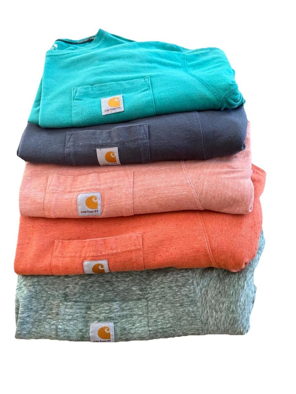 Lot Of 5 Carhartt Pocket T Shirts Men’s XL Tall Well Worn Great For Work See Pic